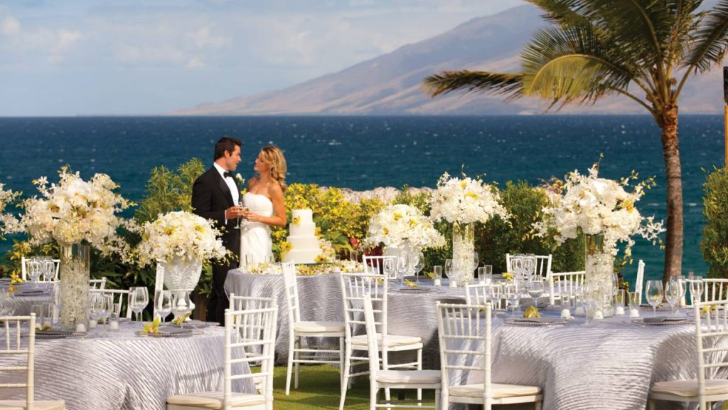 夏威夷茂宜四季草地海景婚禮