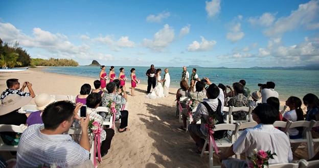 夏威夷私人海景別墅沙灘婚禮