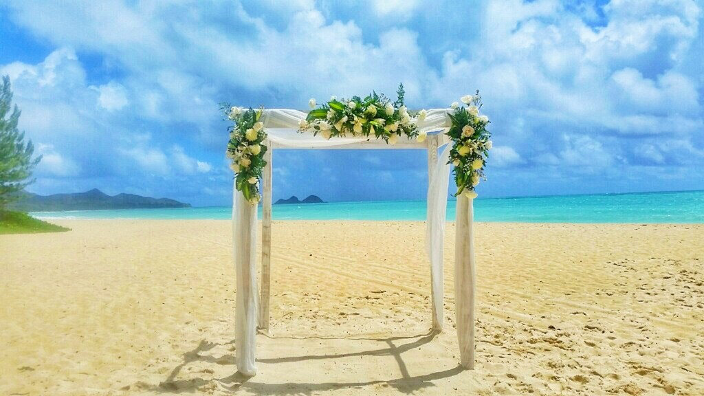夏威夷藍海沙灘婚禮