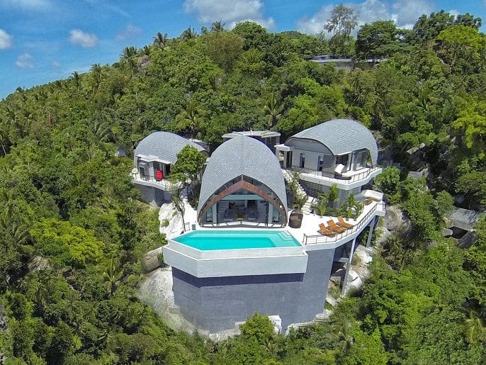 蘇梅島月影別墅水上婚禮