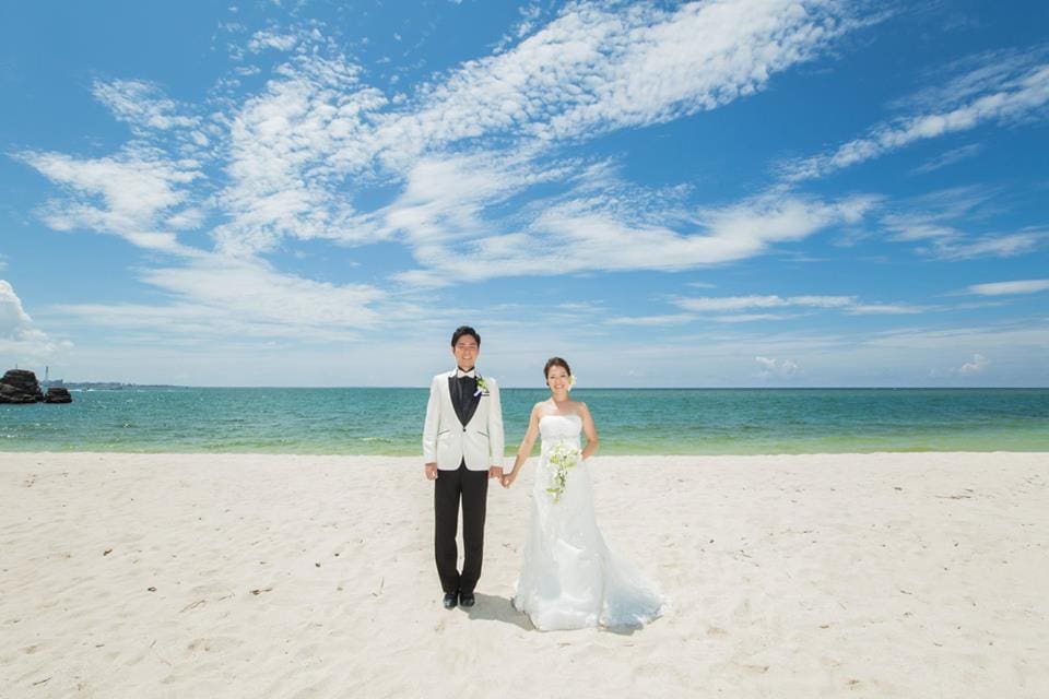 沖繩聖陶芮塔教堂婚禮 圖庫