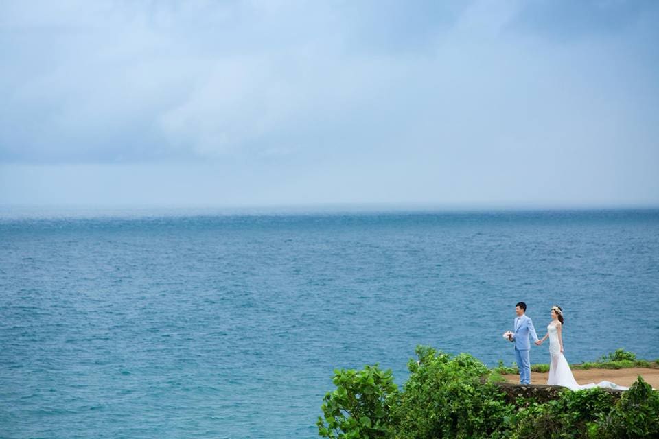 峇里島邊玩邊拍婚紗攝影之旅 圖庫