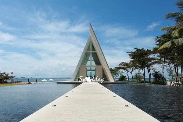 巴里島港麗永恆教堂 圖庫