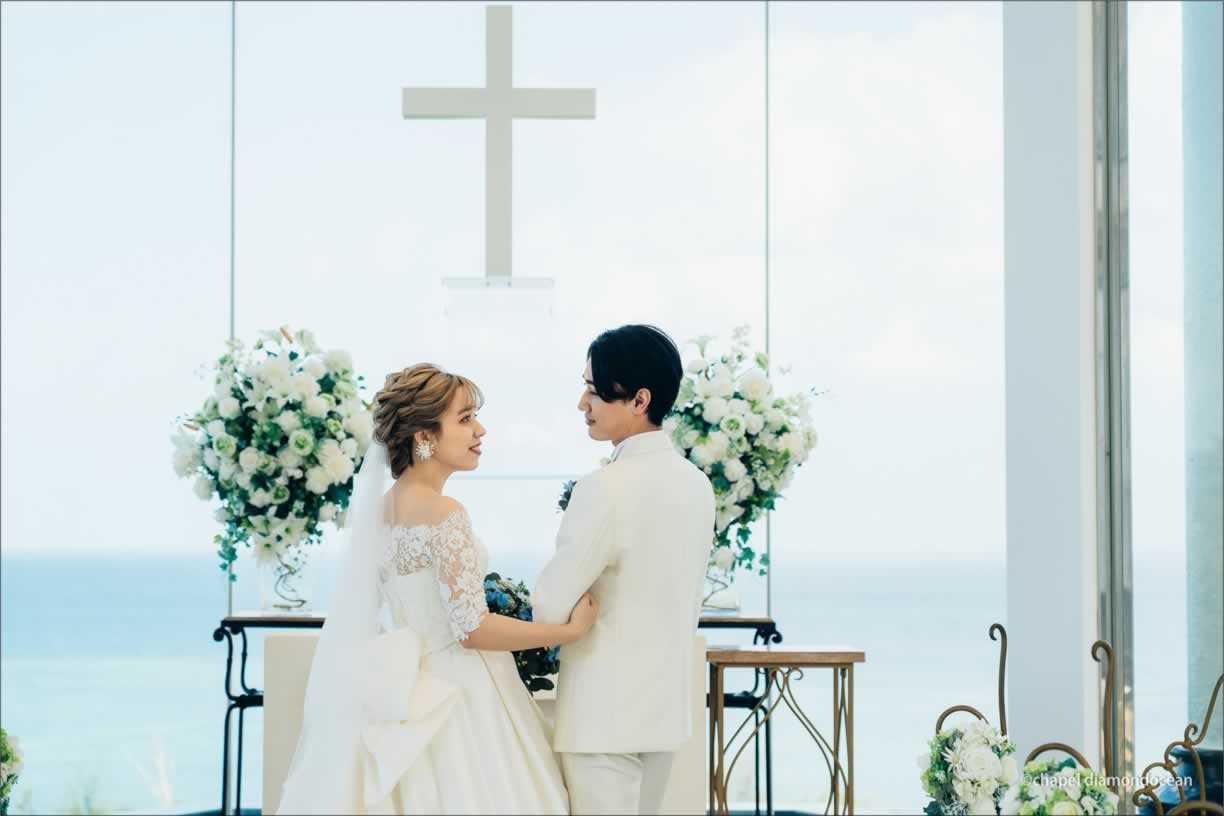 沖繩鑽石海洋教堂婚拍 圖庫
