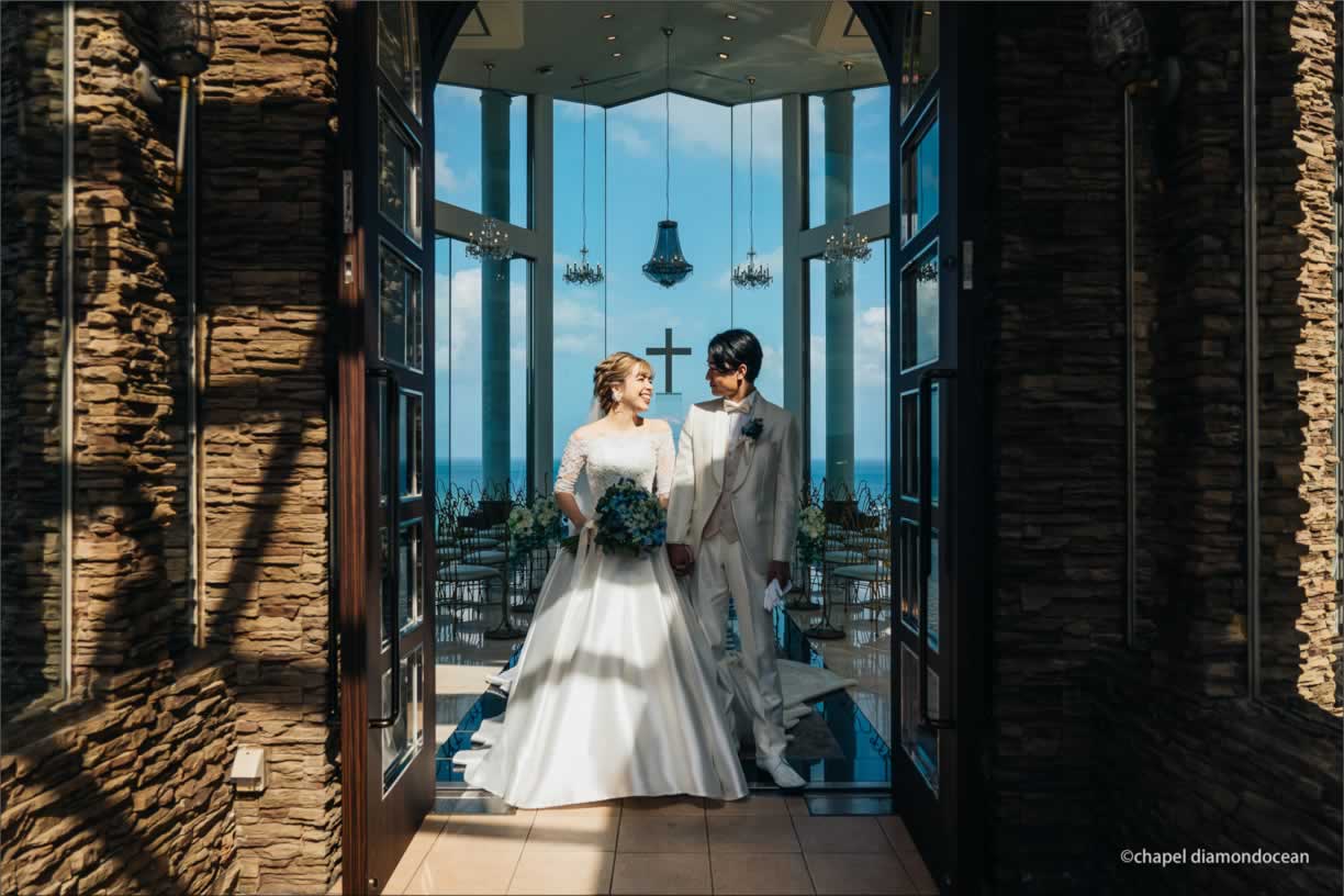 沖繩鑽石海洋教堂婚拍 圖庫