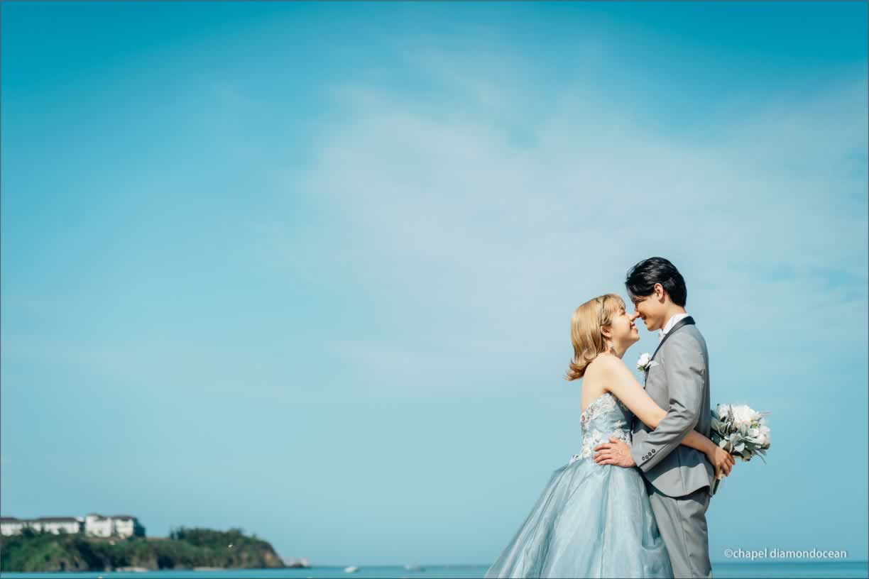 沖繩鑽石海洋教堂婚拍 圖庫