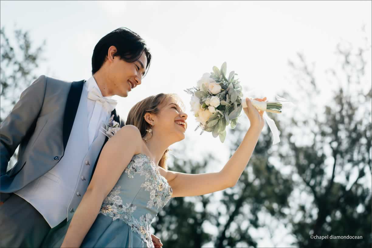 沖繩鑽石海洋教堂婚拍 圖庫