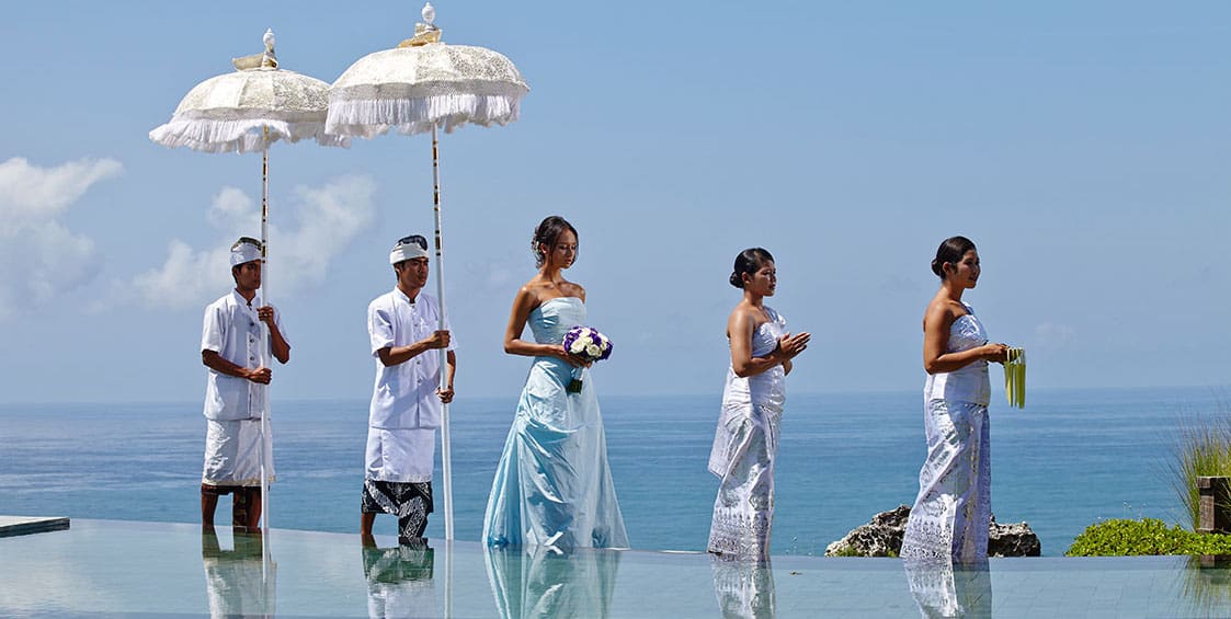 巴里島水之森林帆船水上婚禮 圖庫