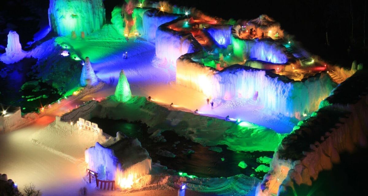 層雲峽冰瀑祭點燈
